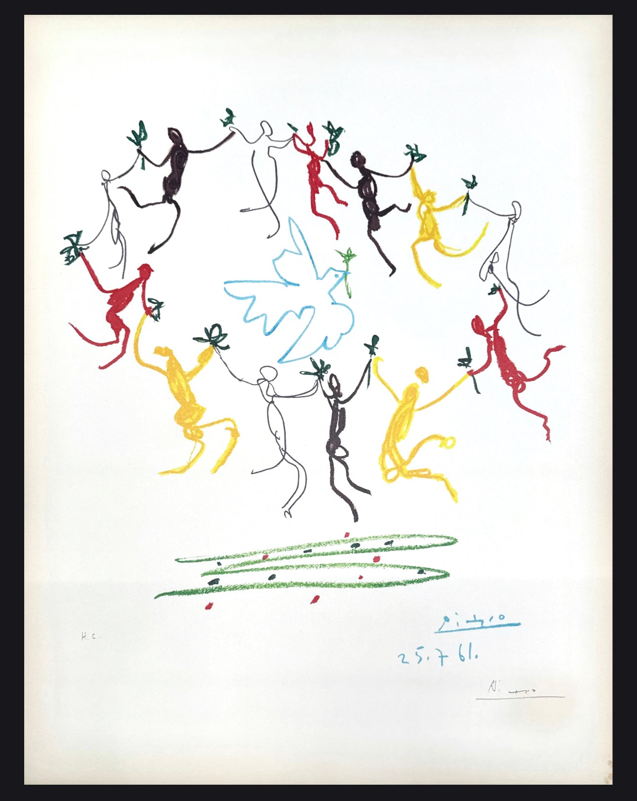 Pablo Picasso **La Ronde** Lithograph Hand Signed Limited Edition