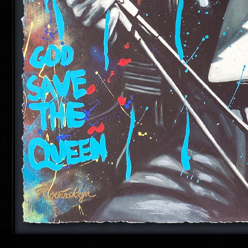 Nastya Rovenskaya "Queen" Freddie Mercury Original Mixed Media